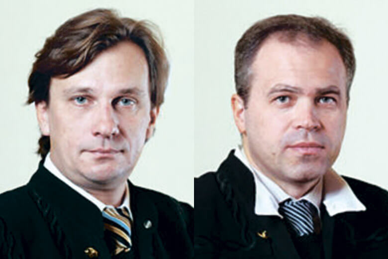 Попавшиеся на взятке судьи столичного арбитражного суда Вадим Сторублев и Игорь Корогодов